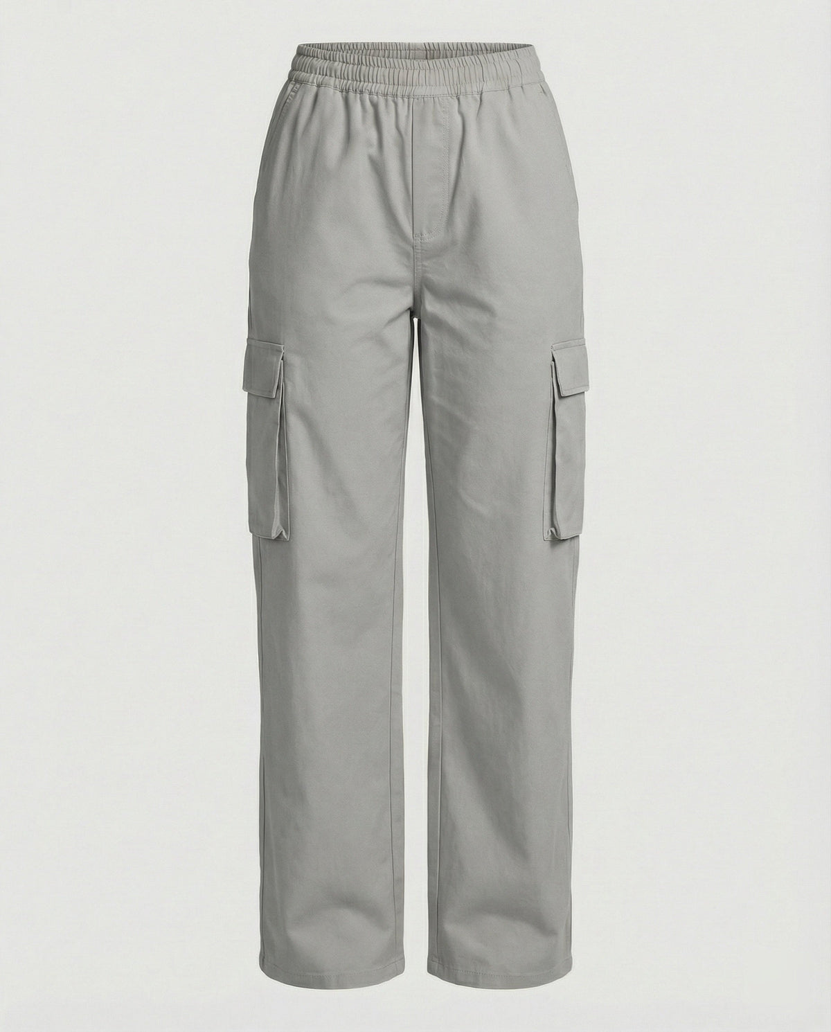 Women's Cargo Pants with Elastic Waistband and Practical Side Pockets