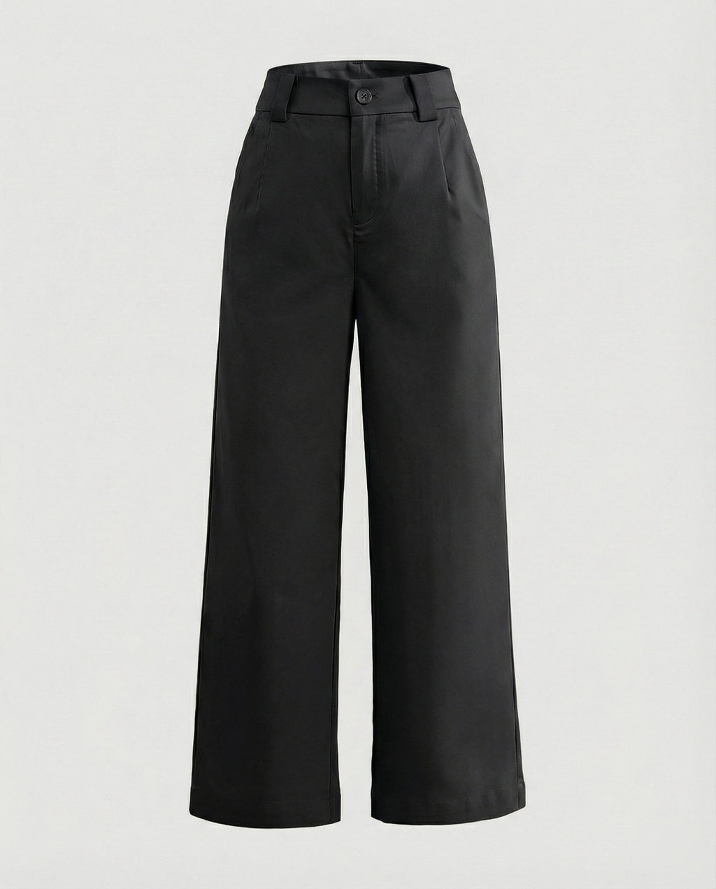 Women's High-Waisted Wide-Leg Pants with Fabric Belt
