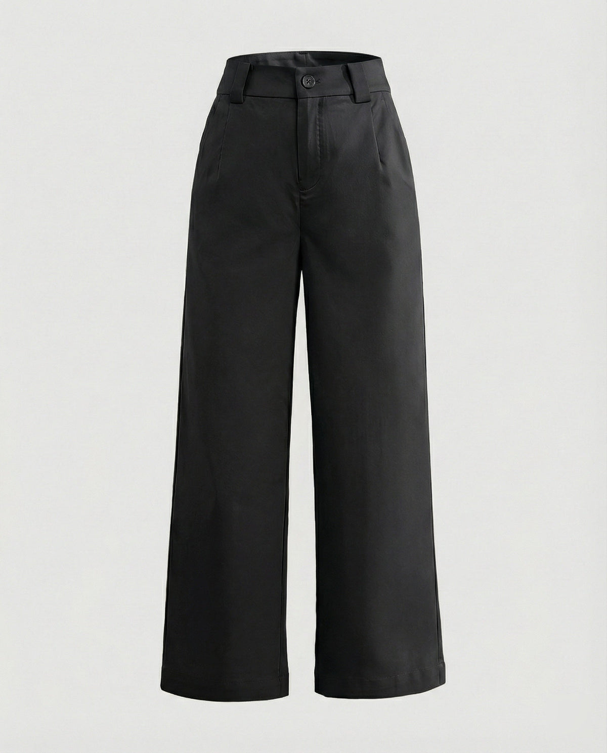 Women's High-Waisted Wide-Leg Pants with Fabric Belt