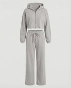 Women's Sweat Set with Hood and Jogging Trousers