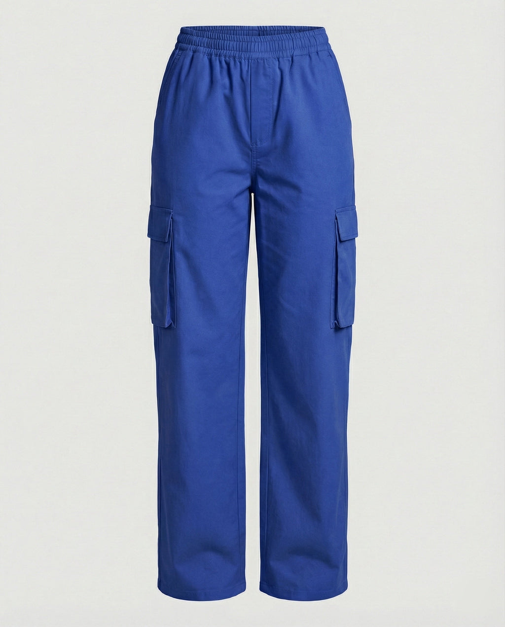 Women's Cargo Pants with Elastic Waistband and Practical Side Pockets