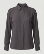 Elegant Women's Shirt Blouse with Luxurious Sheen