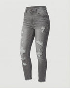 Women's Slim Fit Distressed High-Waisted Jeans