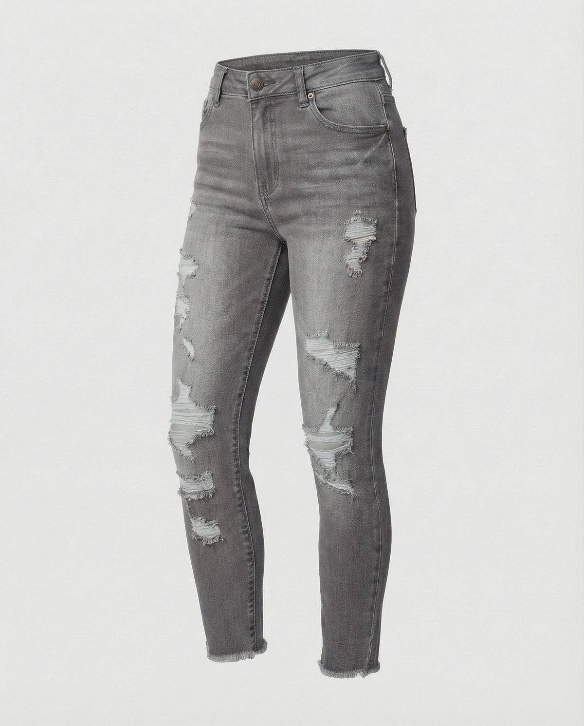 Women's Slim Fit Distressed High-Waisted Jeans