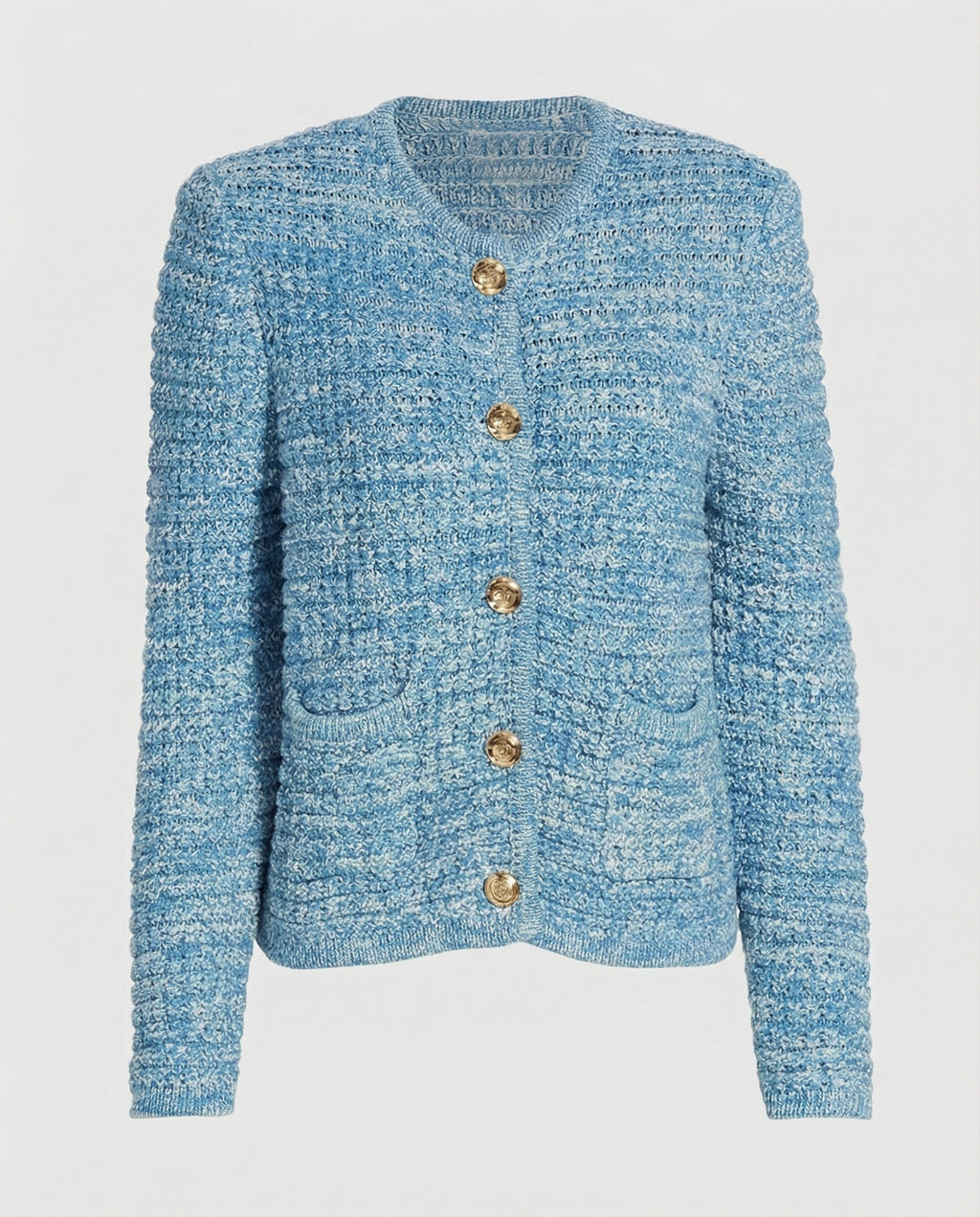 Women's Elegant Cardigan with Gold Buttons