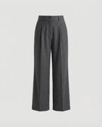 Women's High-Waisted Wide-Leg Dress Pants with Pleats