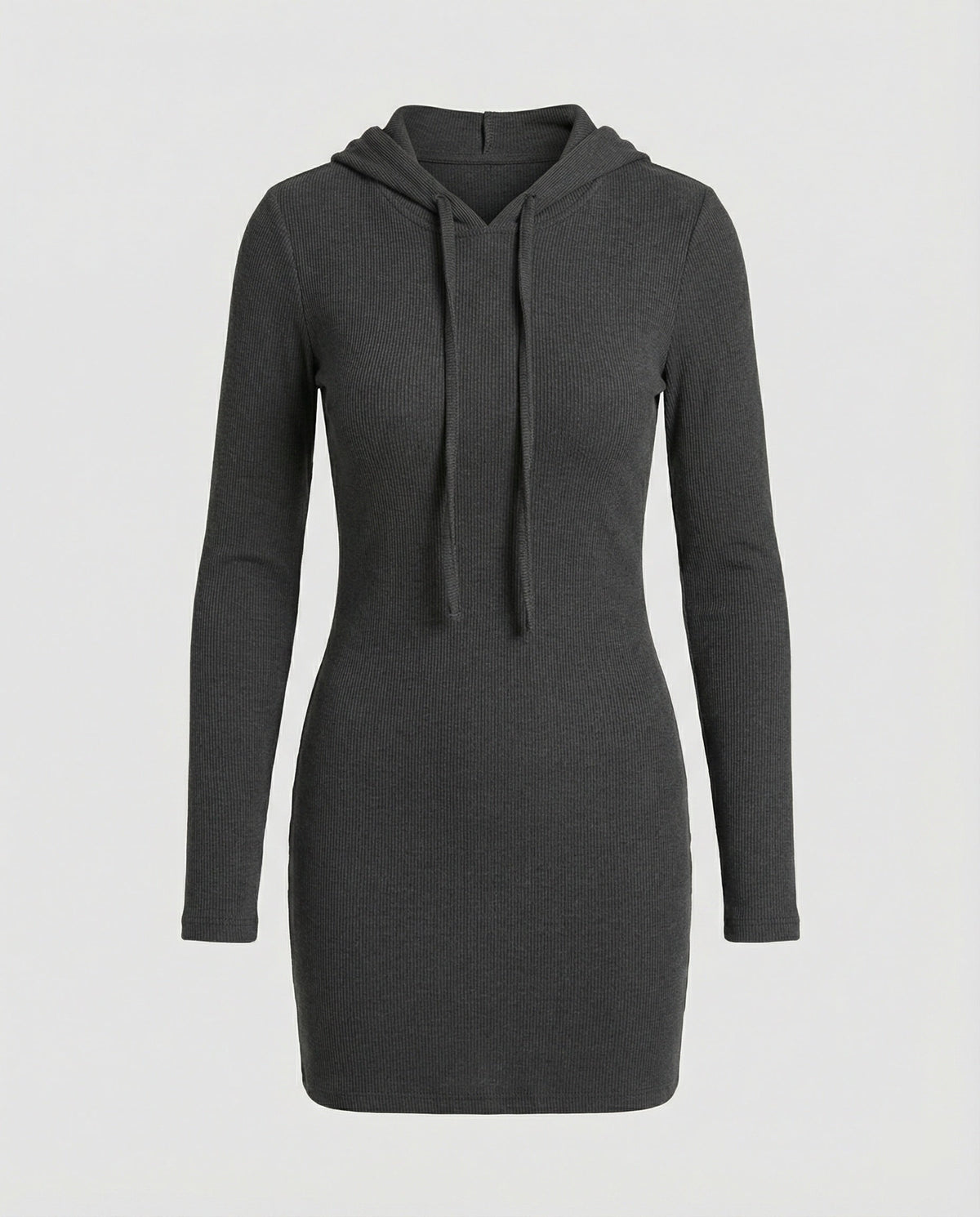 Women's Ribbed Hooded Dress