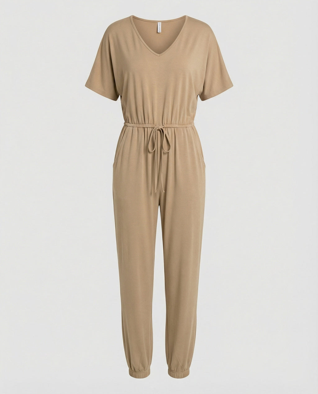 Women's Lightweight Jumpsuit with Loose Fit and Adjustable Waist