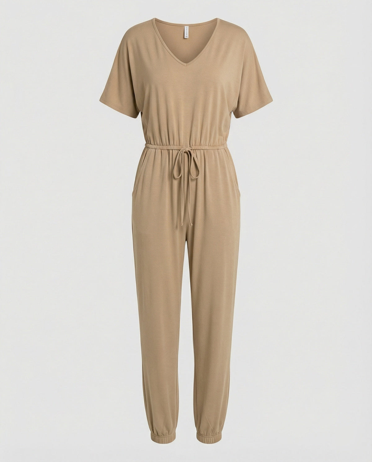 Women's Lightweight Jumpsuit with Loose Fit and Adjustable Waist