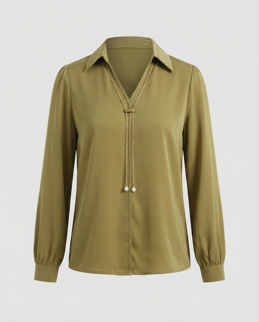 Women's Blouse with Modern V-Neck