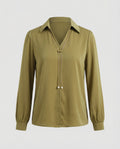 Women's Blouse with Modern V-Neck