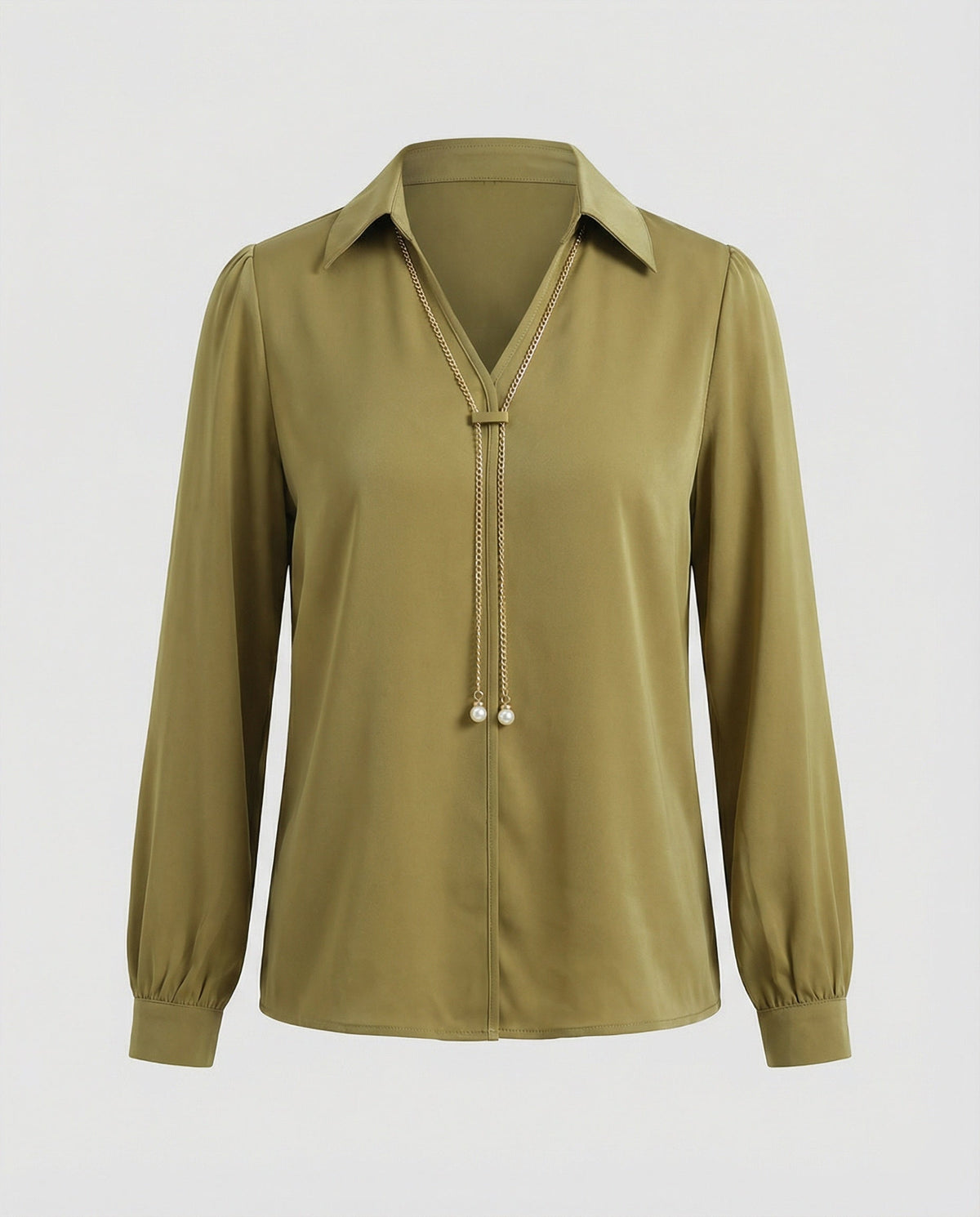 Women's Blouse with Modern V-Neck