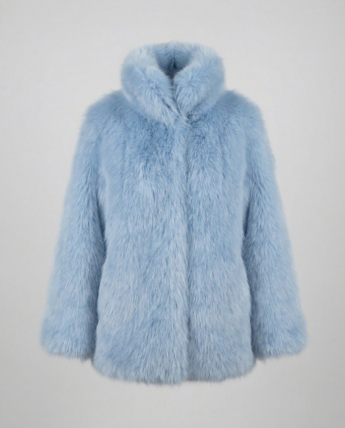 Women's Luxury Faux Fur Coat with Voluminous Sleeves