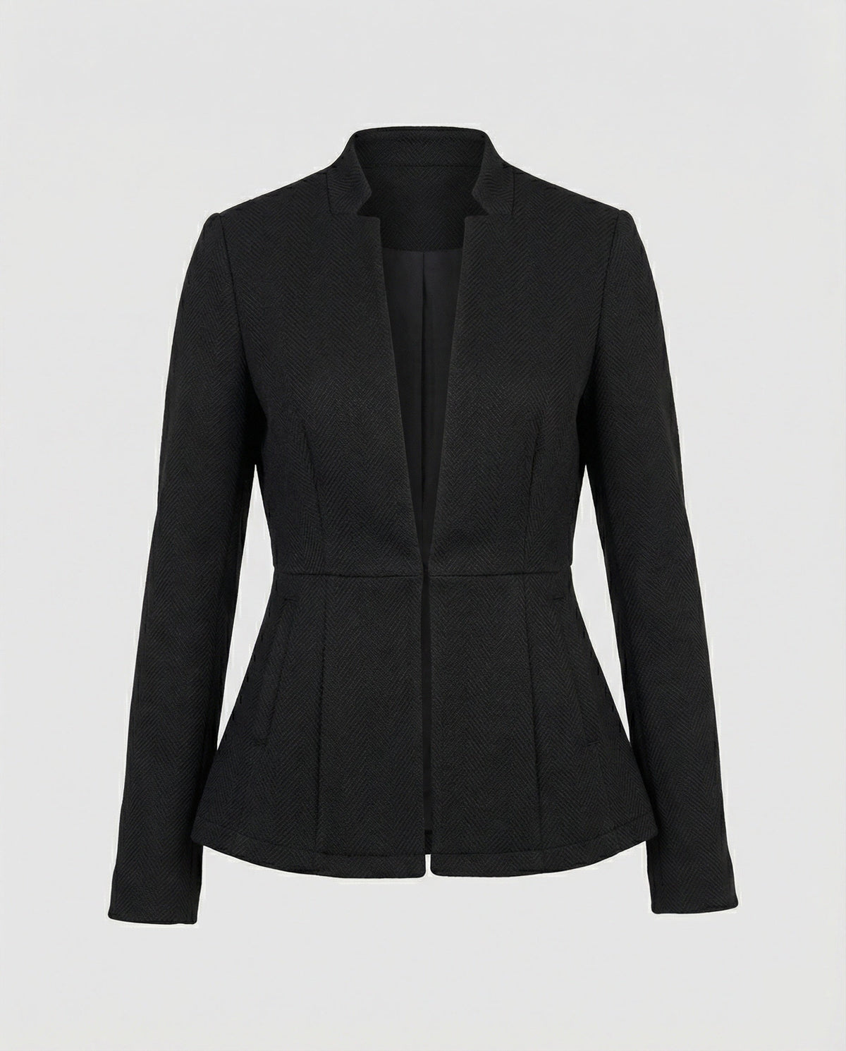 Sleeveless Houndstooth Blazer