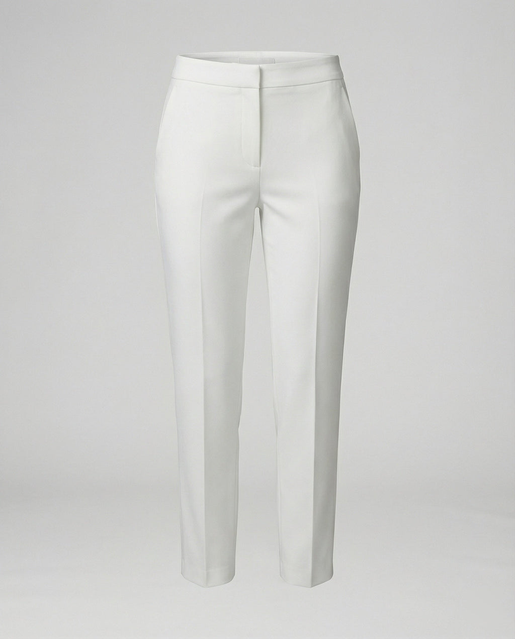 Women's High-Waisted Slim-Leg Trousers