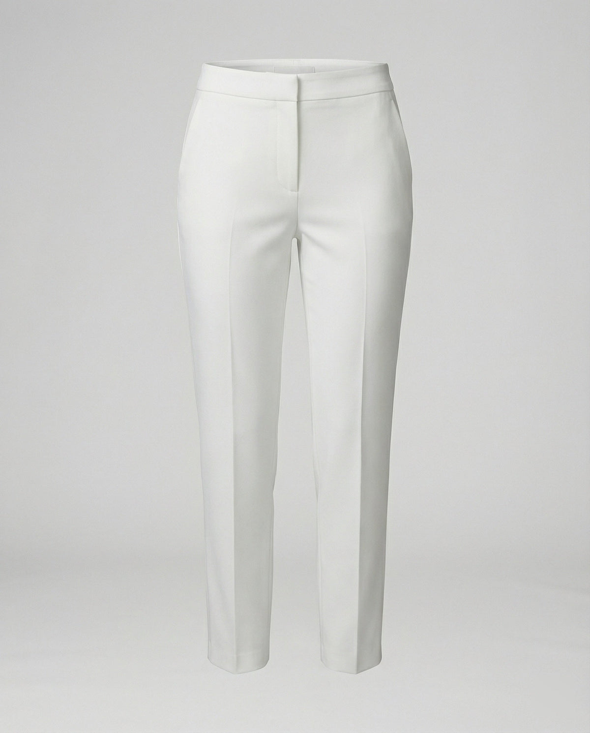 Women's High-Waisted Slim-Leg Trousers
