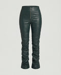 Women's High-Waist Wide-Leg Faux Leather Trousers