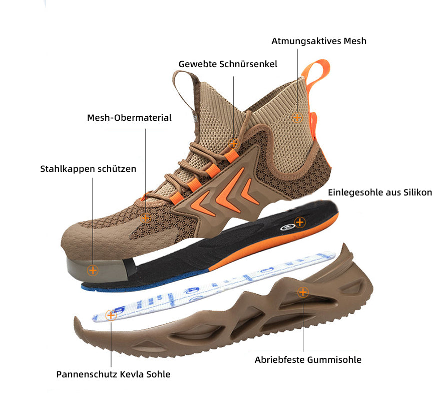 Breathable Woven Anti-Smashing Safety Shoes