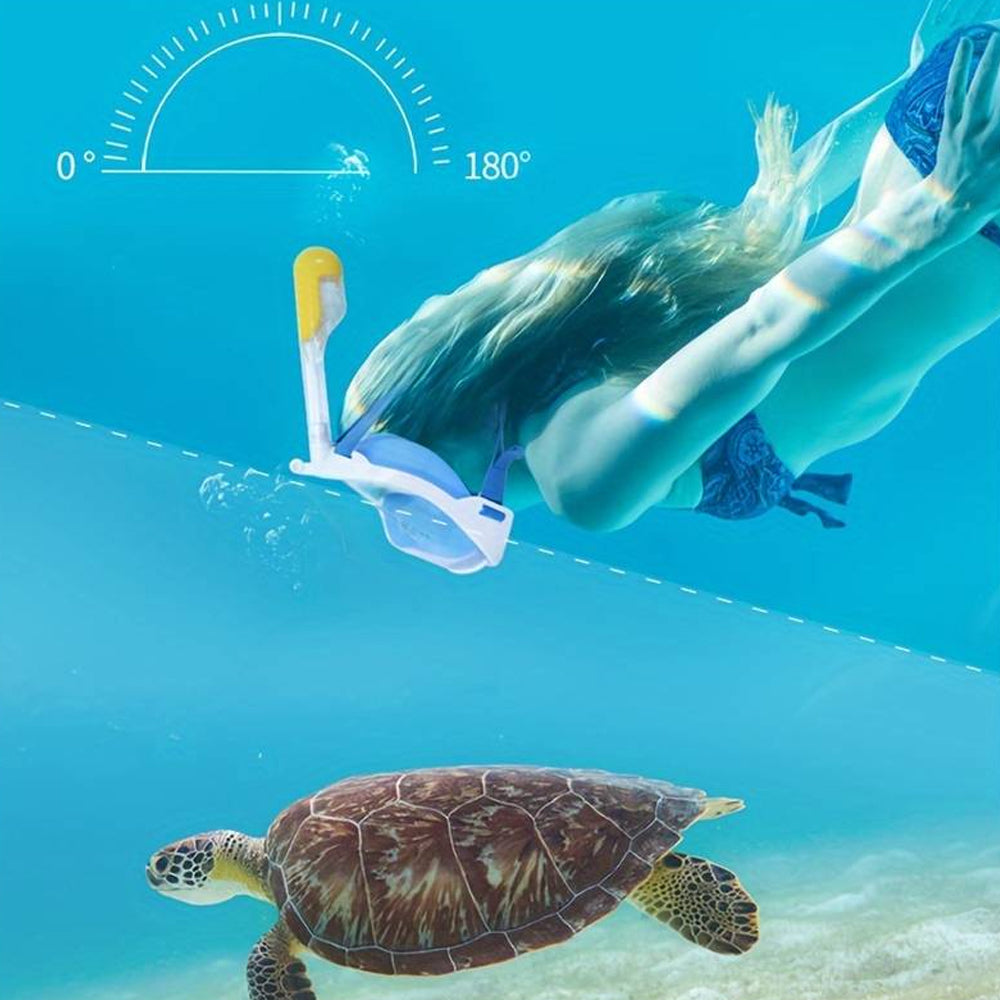 Snorkel mask for children and adults with snorkel and 180-degree visibility