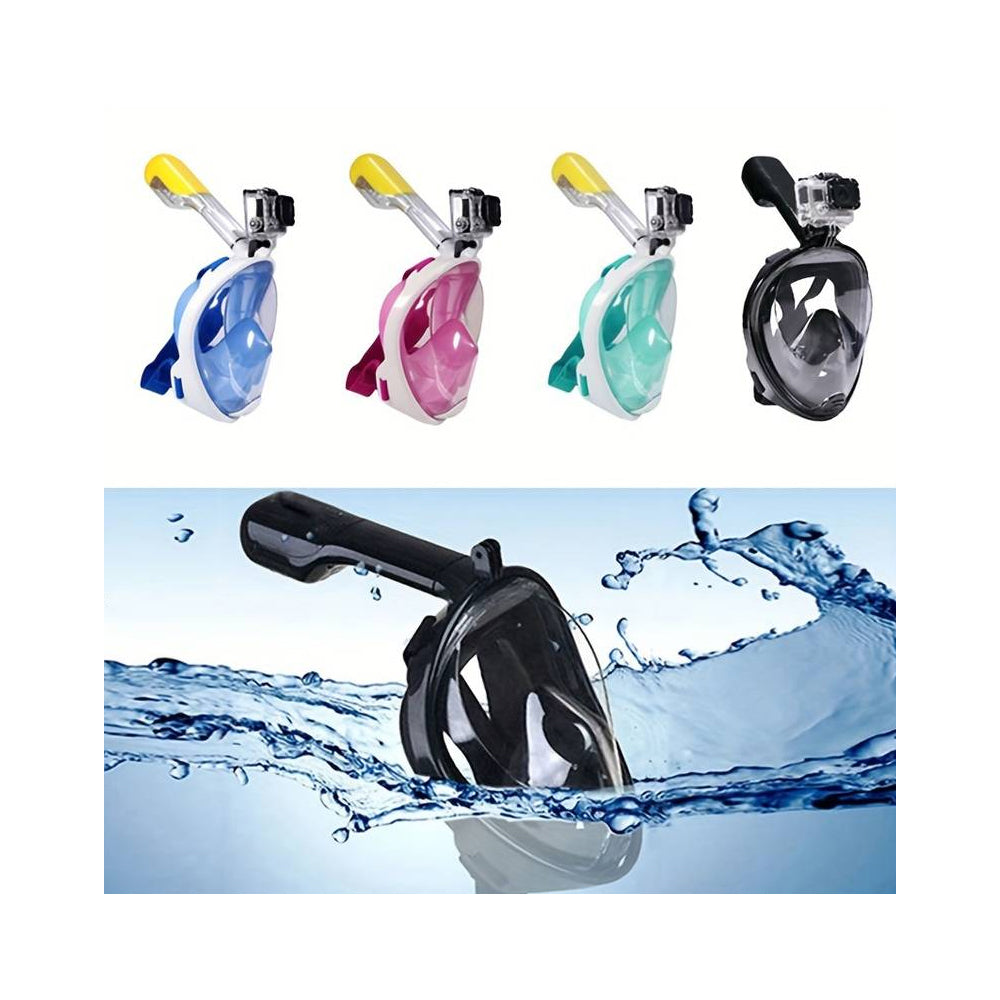 Snorkel mask for children and adults with snorkel and 180-degree visibility