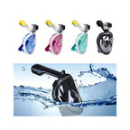 Snorkel mask for children and adults with snorkel and 180-degree visibility