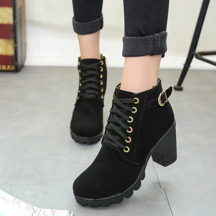 Women's Comfortable Chunky Heel Boots