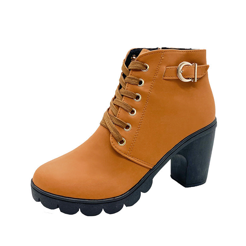 Women's Comfortable Chunky Heel Boots