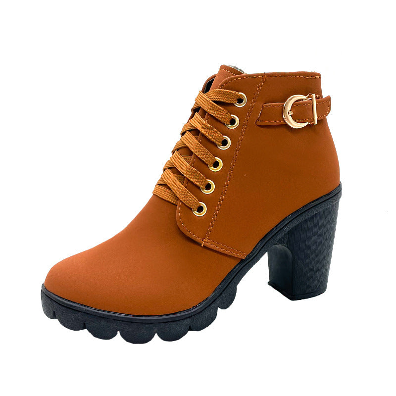 Women's Comfortable Chunky Heel Boots
