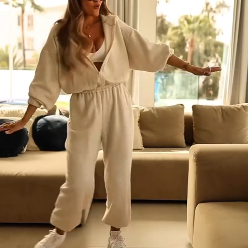 Women's Cozy Hooded Jumpsuit