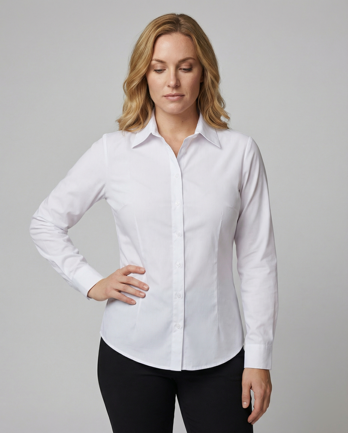Women's Fitted Button-Detail Blouse