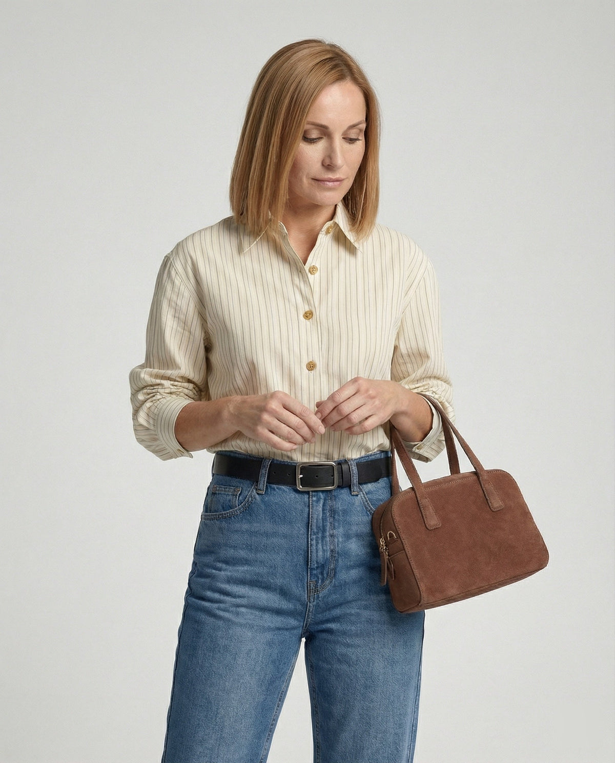 Women's Striped Button-Down Shirt