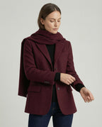 Women's Elegant Blazer Jacket with Detachable Scarf