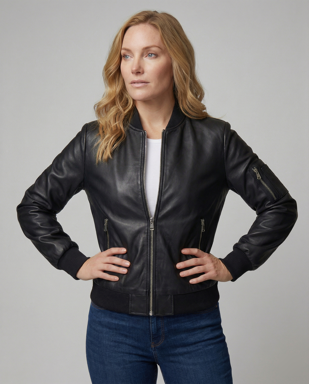 Lightweight Women's Faux Leather Quilted Jacket