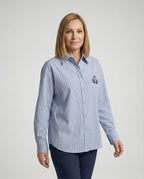 Women's Striped Blouse with Classic Collar