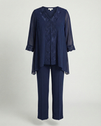 Elegant 3-Piece Plus Size Women's Suit with Embroidery